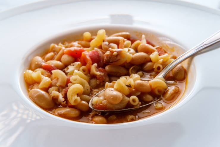 piatto di pasta e fagioli sugosa