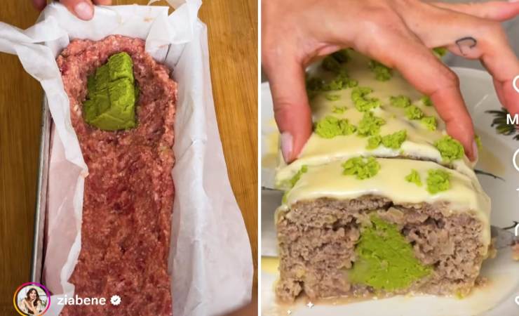 preparazione polpettone ripieno 