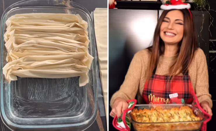 Alessia Mancini prepara torta di pasta fillo