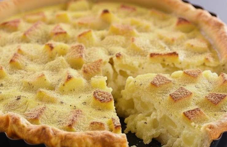 torta di sfoglia con patate e gorgonzola