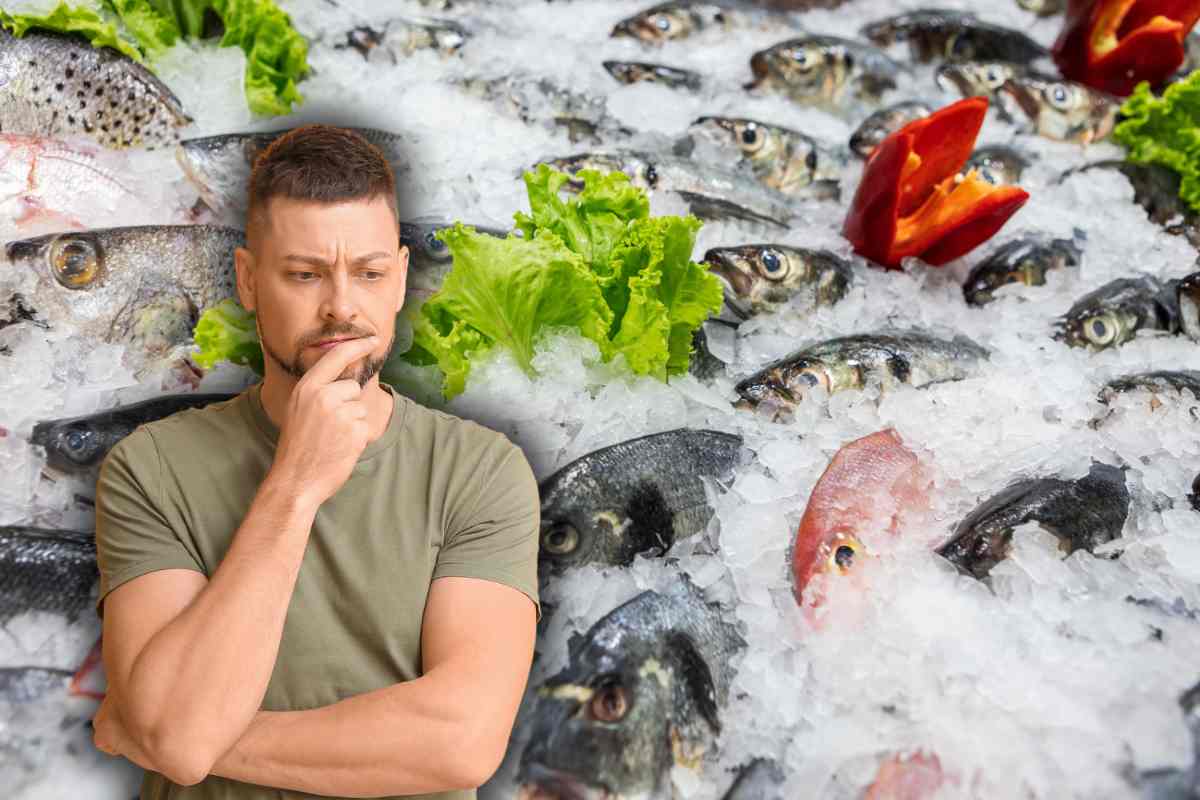 banco del pesce uomo pensieroso