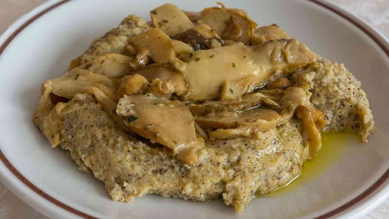 Polenta taragna con funghi porcini buttalapasta.it