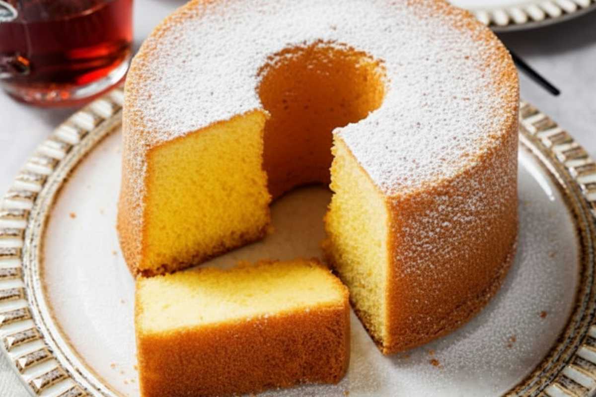 chiffon cake con zucchero a velo