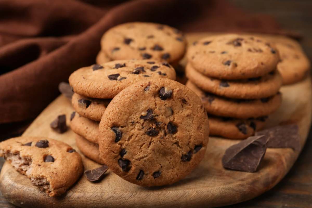 cookies americani con gocce di cioccolato