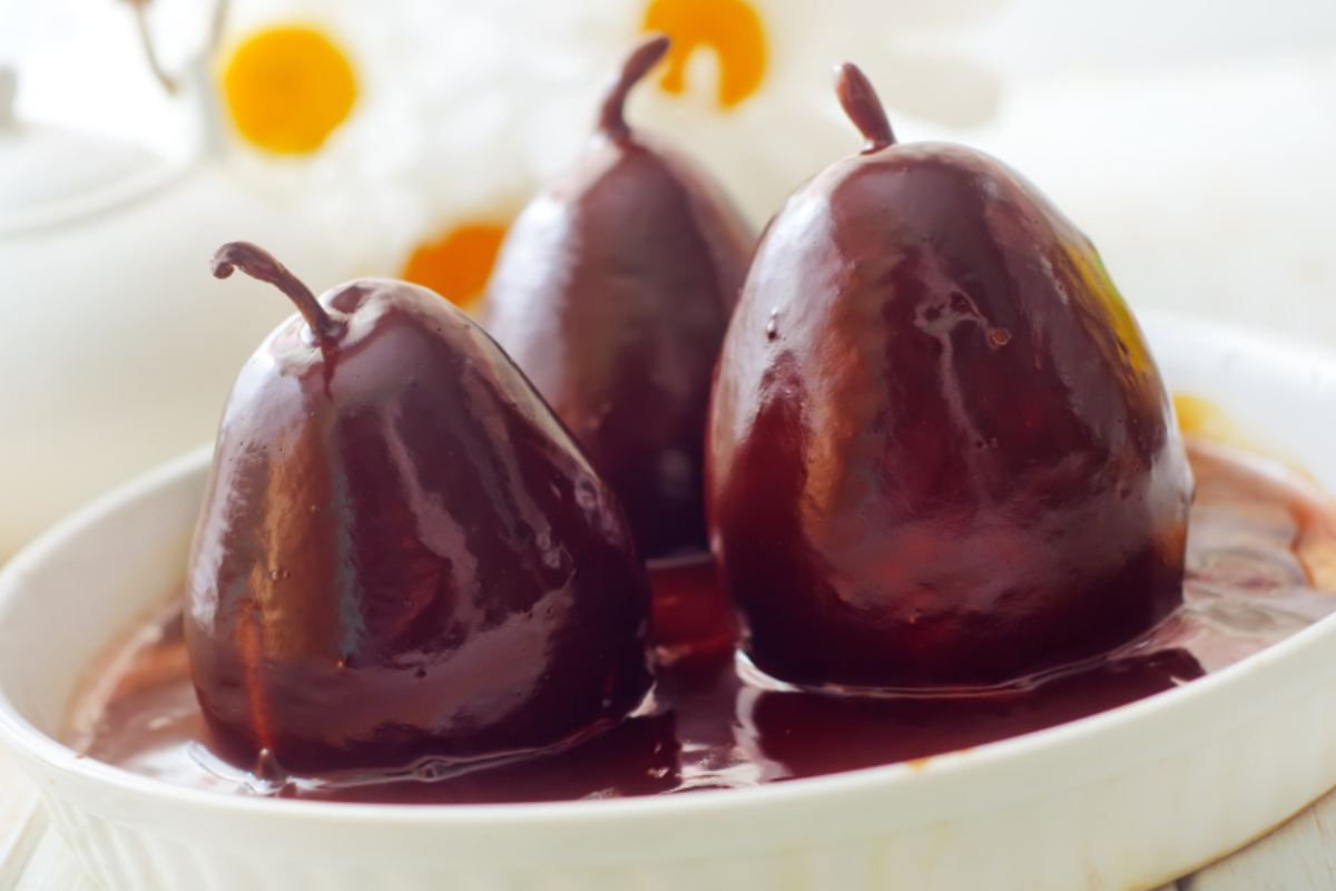 pere ricoperte di cioccolato