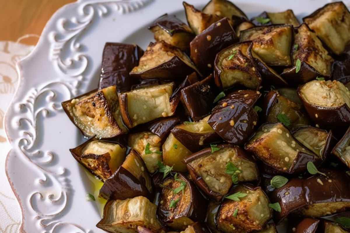 melanzane a pezzetti all'insalata