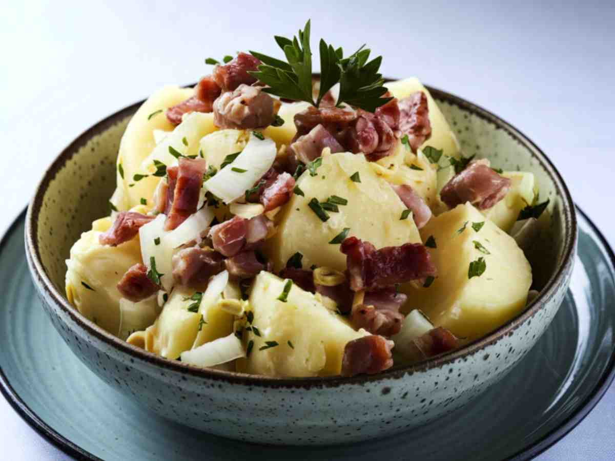 patate bollite con cheddar e bacon