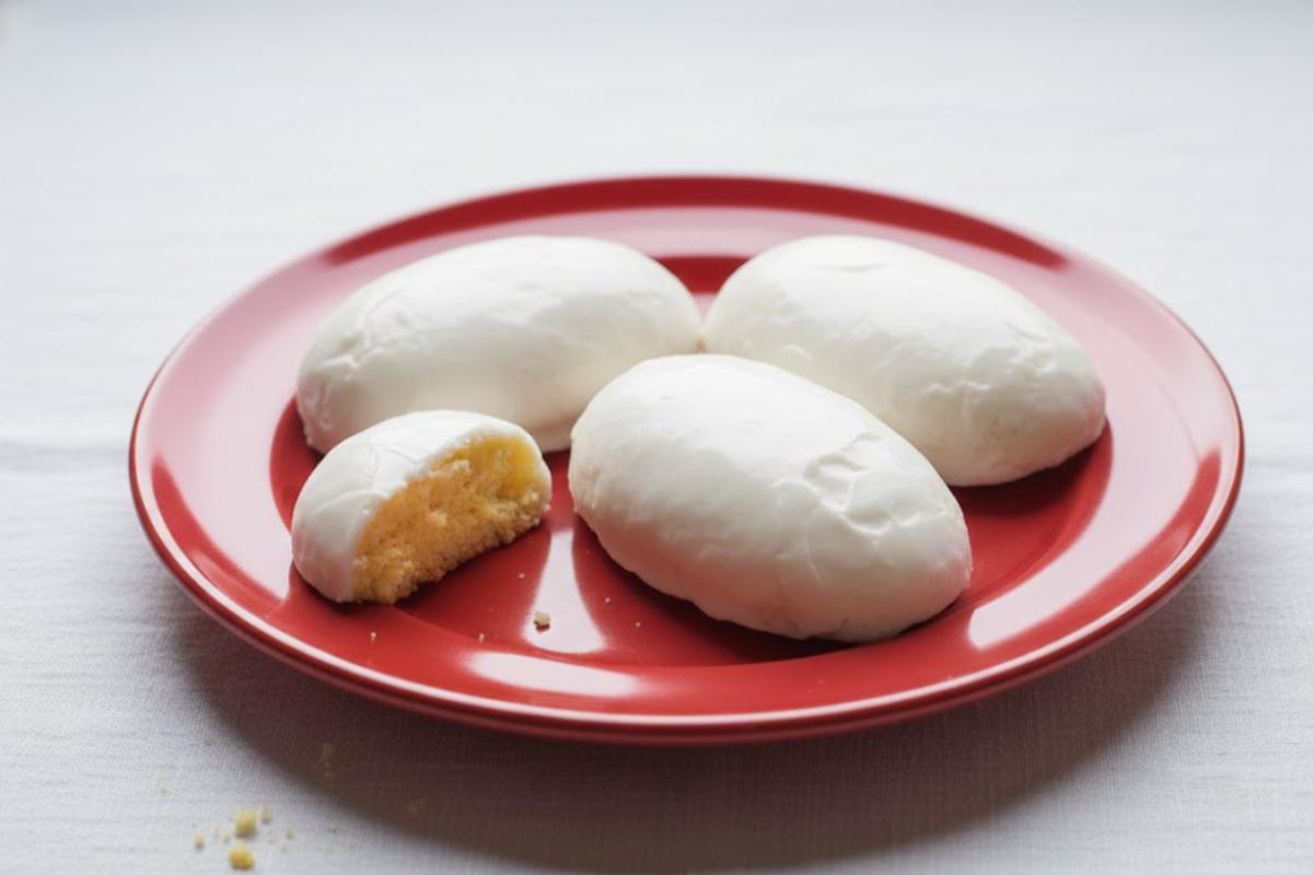 raffiuoli napoletani in piatto rosso