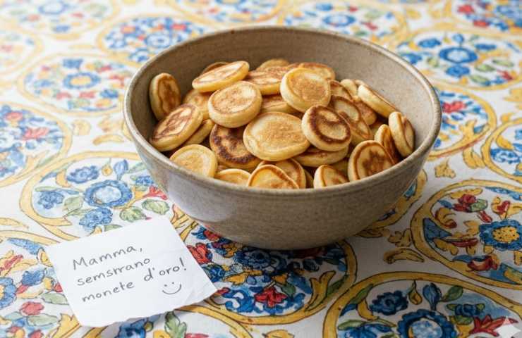 Mini Pancake Cereal in una ciotola