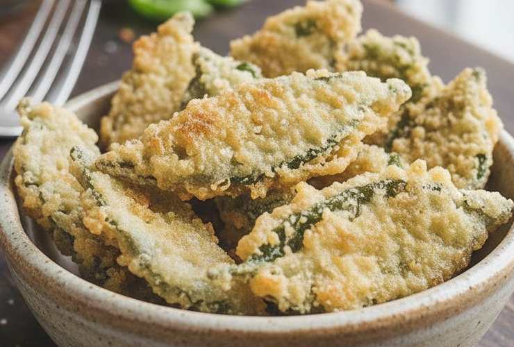 basilico dorato fritto in pastella 