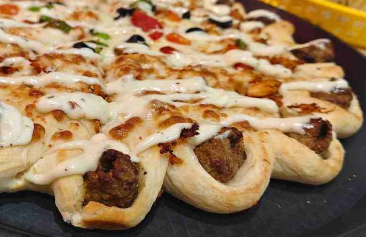 Una Crown Pizza vista da vicino