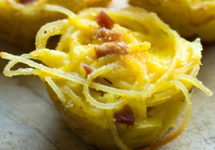 frittatina monoporzione di pasta avanzata cotta al forno
