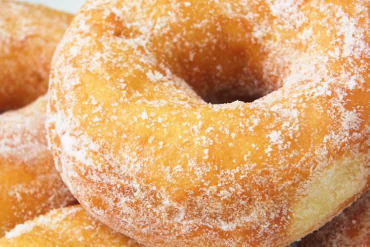 primo piano di graffa con zucchero