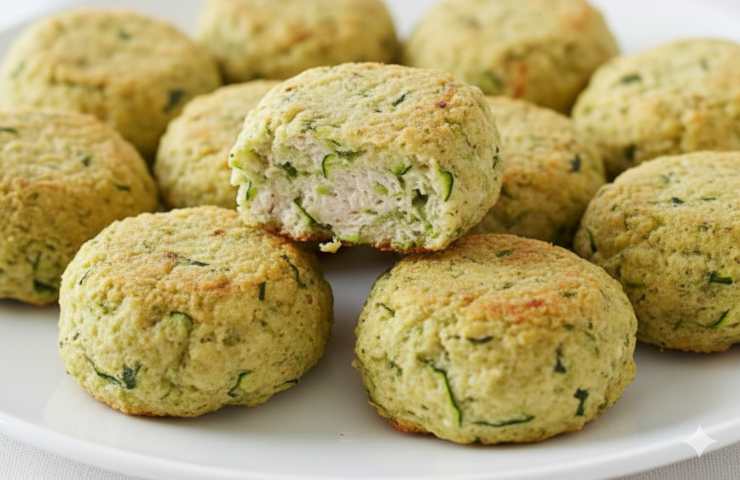 Pepite di Pollo e Zucchine al Forno su un piano