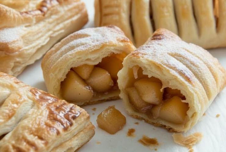 sfogliatine di pasta sfoglia alle pere