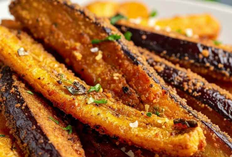 stick di melanzane fritti dorati