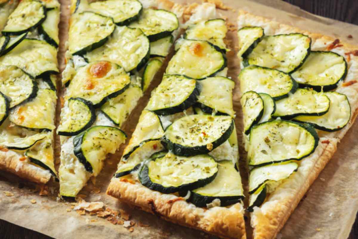 torta di sfoglia con zucchine e panna