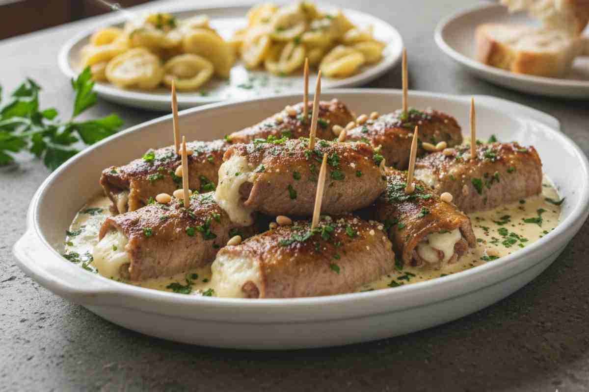Braciole di Manzo in Bianco in un piatto
