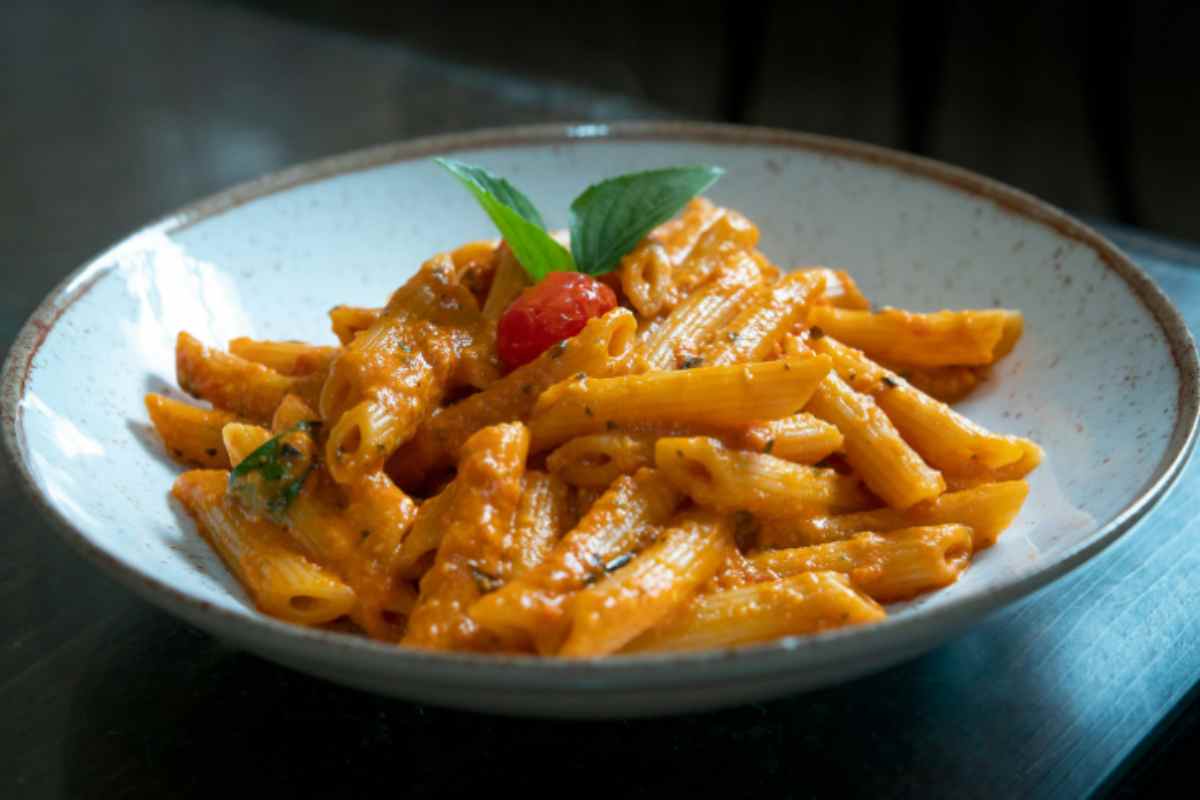 Penne alla Vodka in un piatto