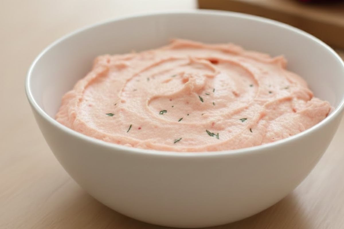 ciotola con mousse di tonno