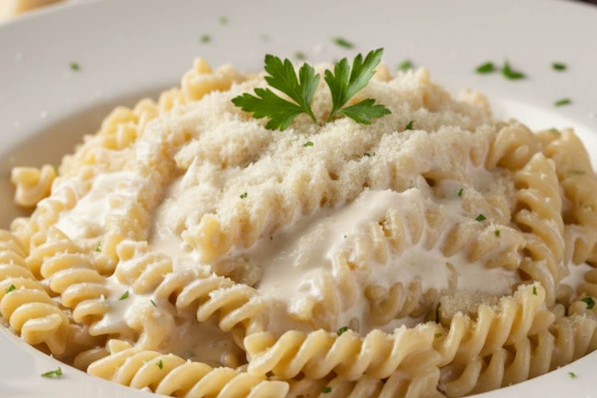 piatto di fusilli allo yogurt