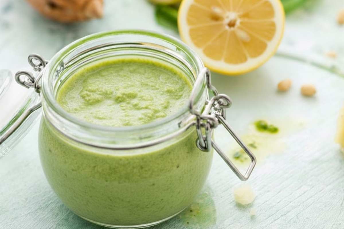 barattolo con pesto di limoni