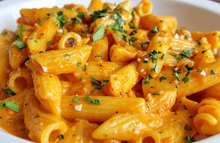 Penne alla vodka viste da vicino