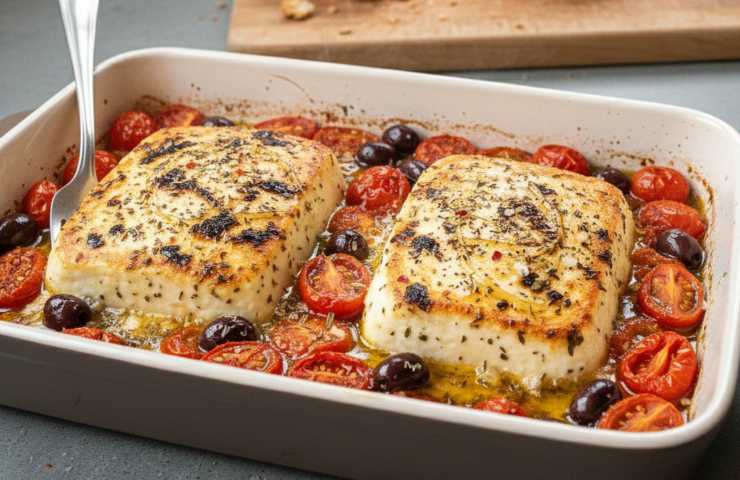 Una teglia con Ricotta Infornata