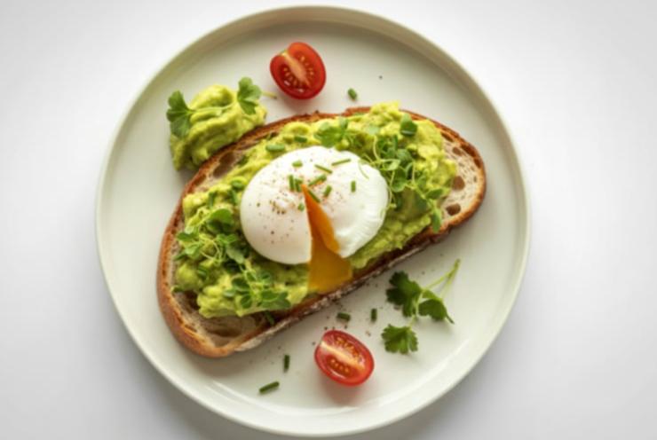 fetta di avocado toast in un piatto
