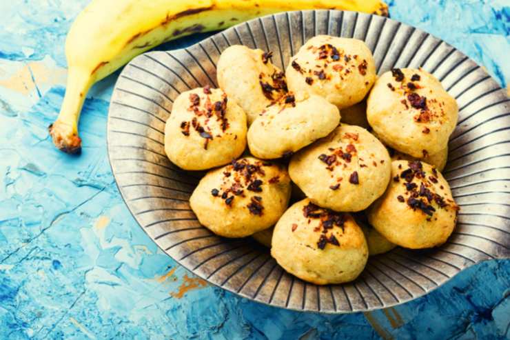 biscotti di banane con gocce di cioccolato