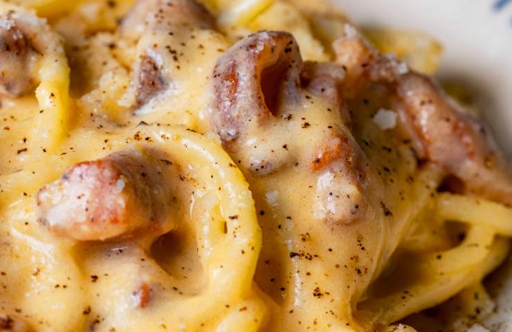 Carbonara al Tartufo vista da vicino