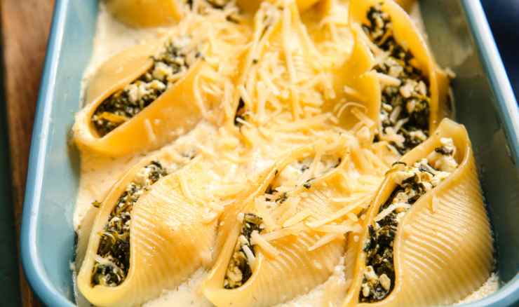 conchiglioni ripieni di spinaci e ricotta