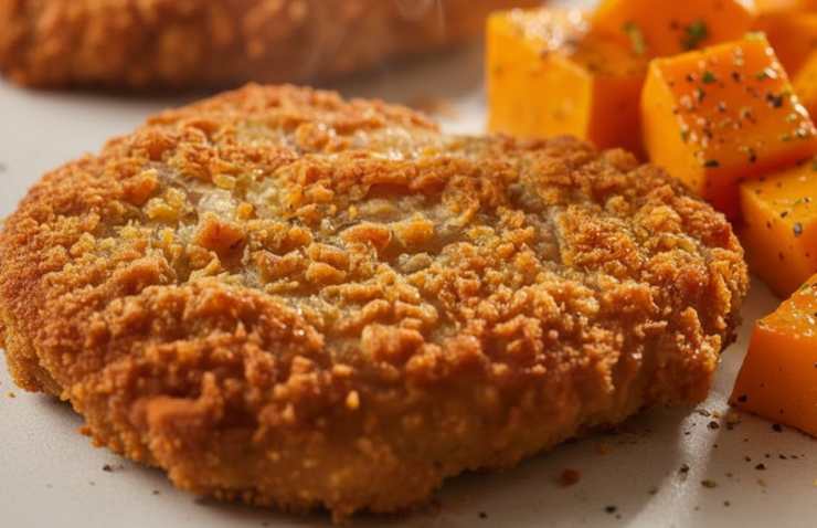 cotoletta di zucca in un piatto