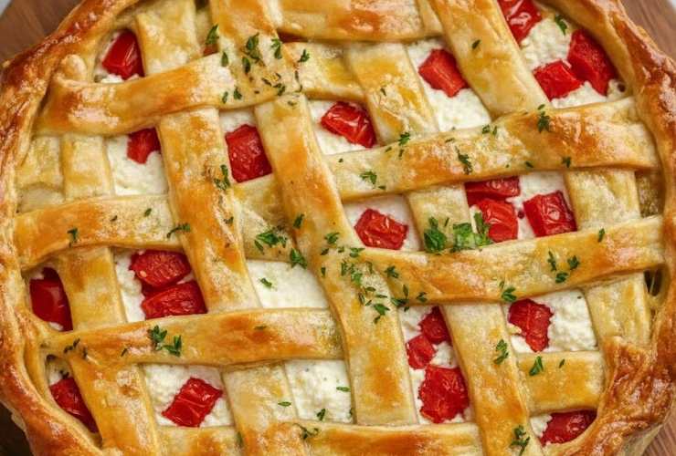 crostata ricotta e pomodoro di sfoglia