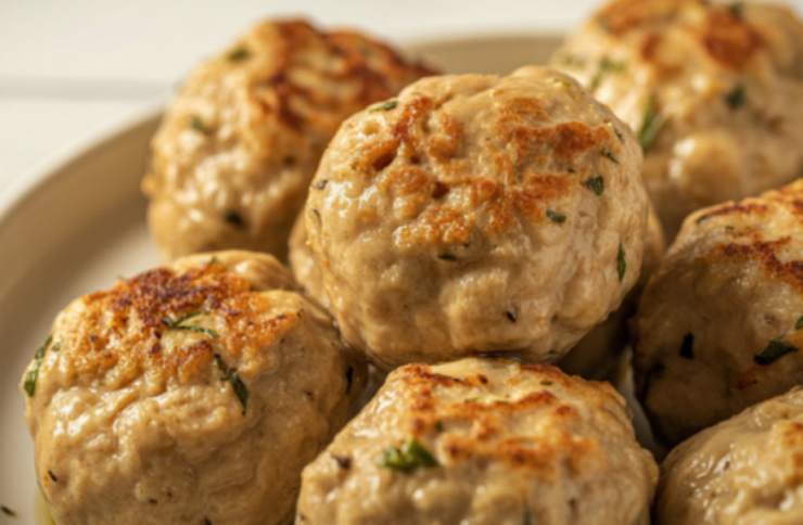 polpette di pollo in una ciotola