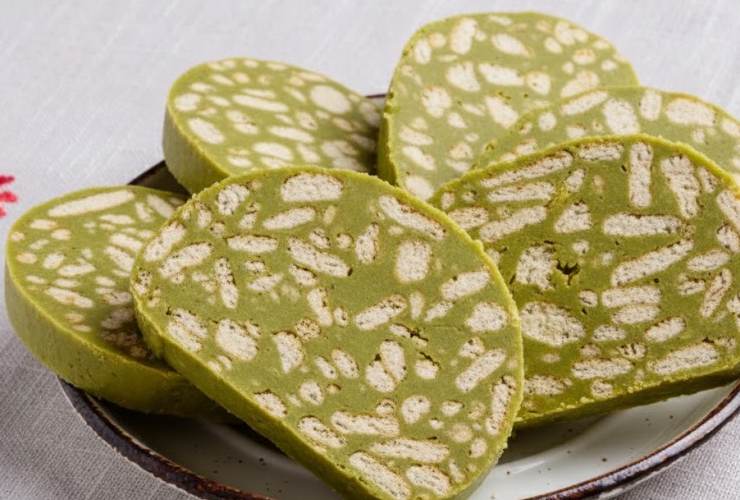 fette di salame di cioccolato al pistacchio