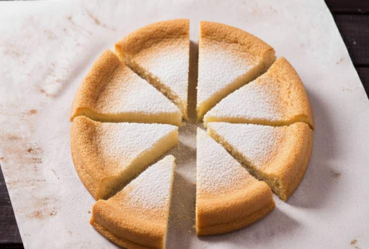 torta soffice con zucchero a velo