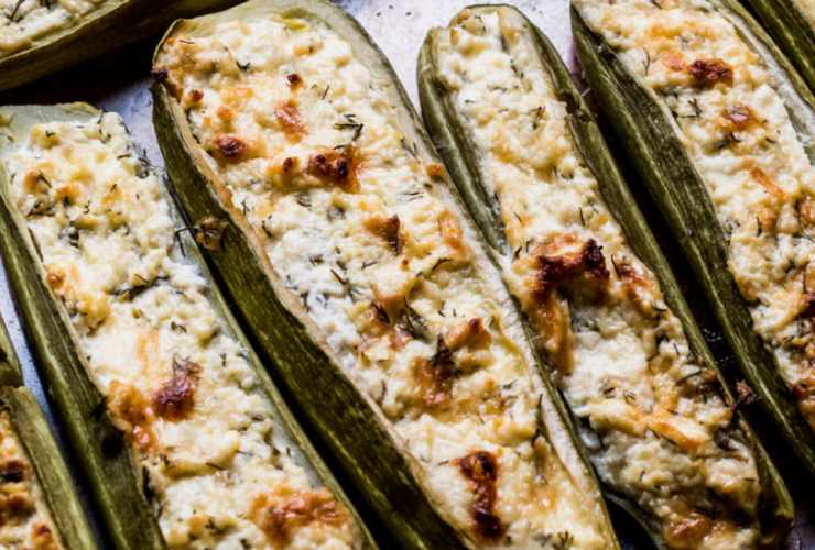 zucchine ripiene di ricotta e carne