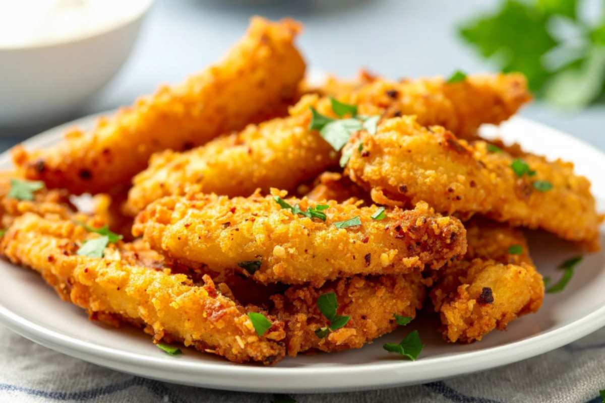 straccetti di pollo fritti dorati