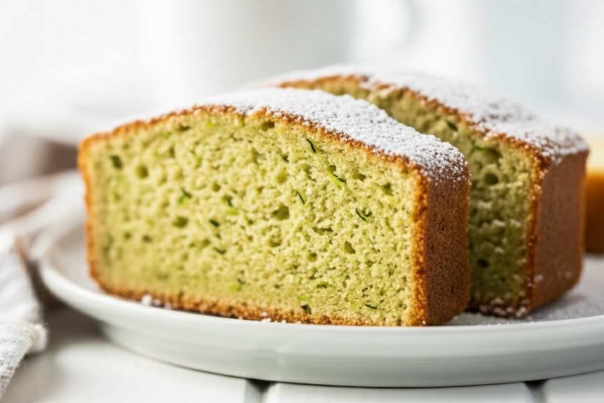 fette di torta dolce alle zucchine