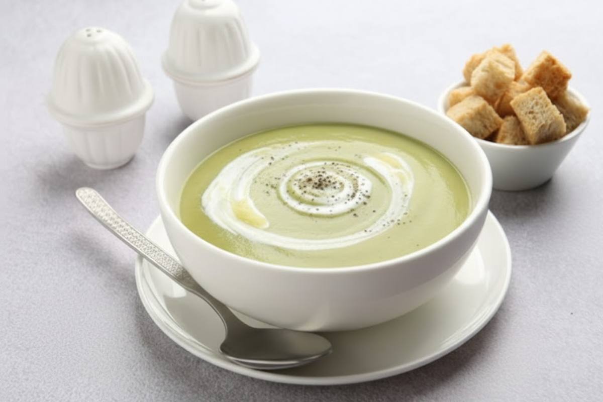 piatto con vellutata di finocchi