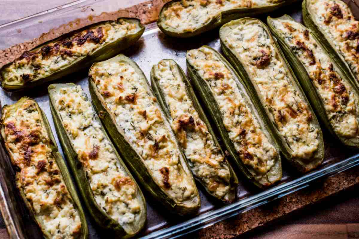 teglia con zucchine ripiene