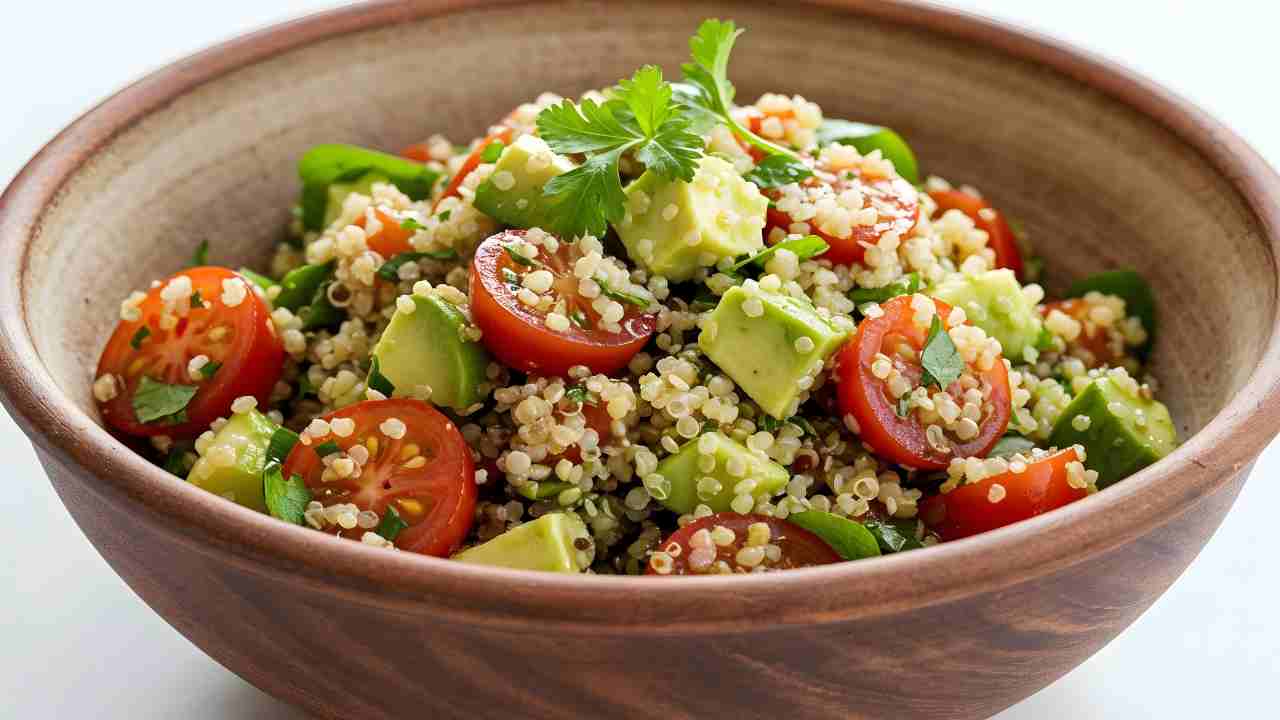 Bowl di farro con verdure grigliate e feta buttalapasta.it