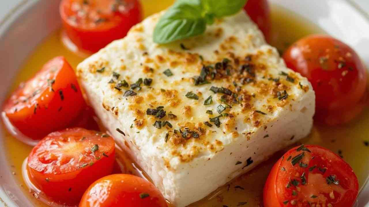 Feta al forno con pomodorini buttalapasta.it