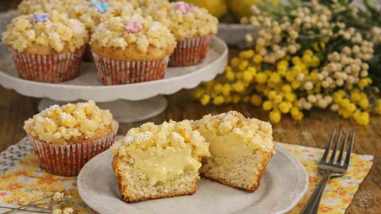 Muffin Mimosa, questi mica si seccano: restano umidi e soffici come in pasticceria