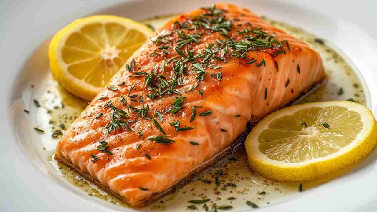 Salmone al forno con erbe aromatiche buttalapasta.it