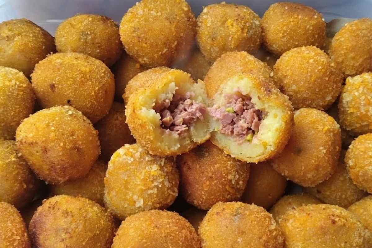 bombette di patate e mortadella