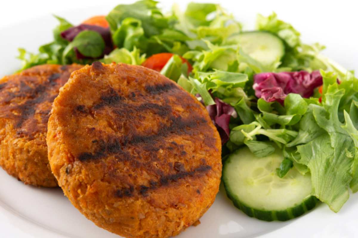 burger di ceci con verdure