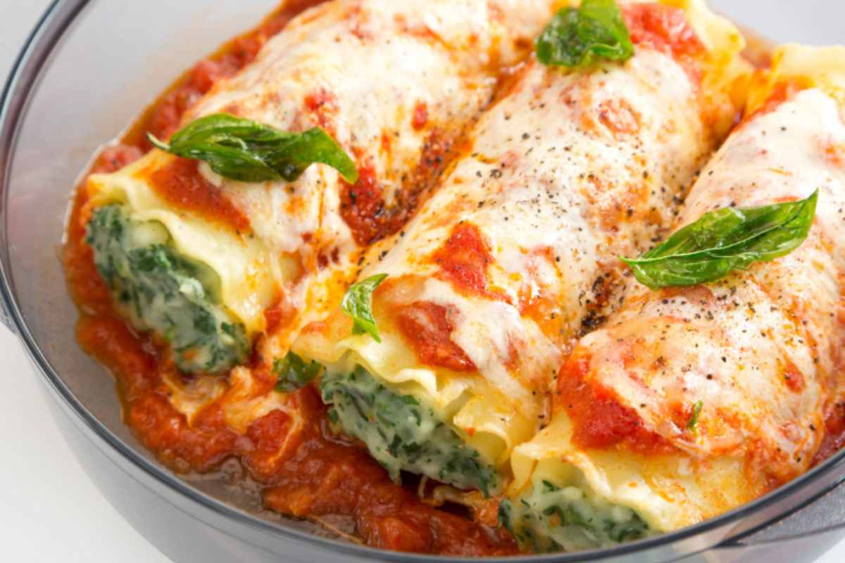 cannelloni con ricotta e spinaci