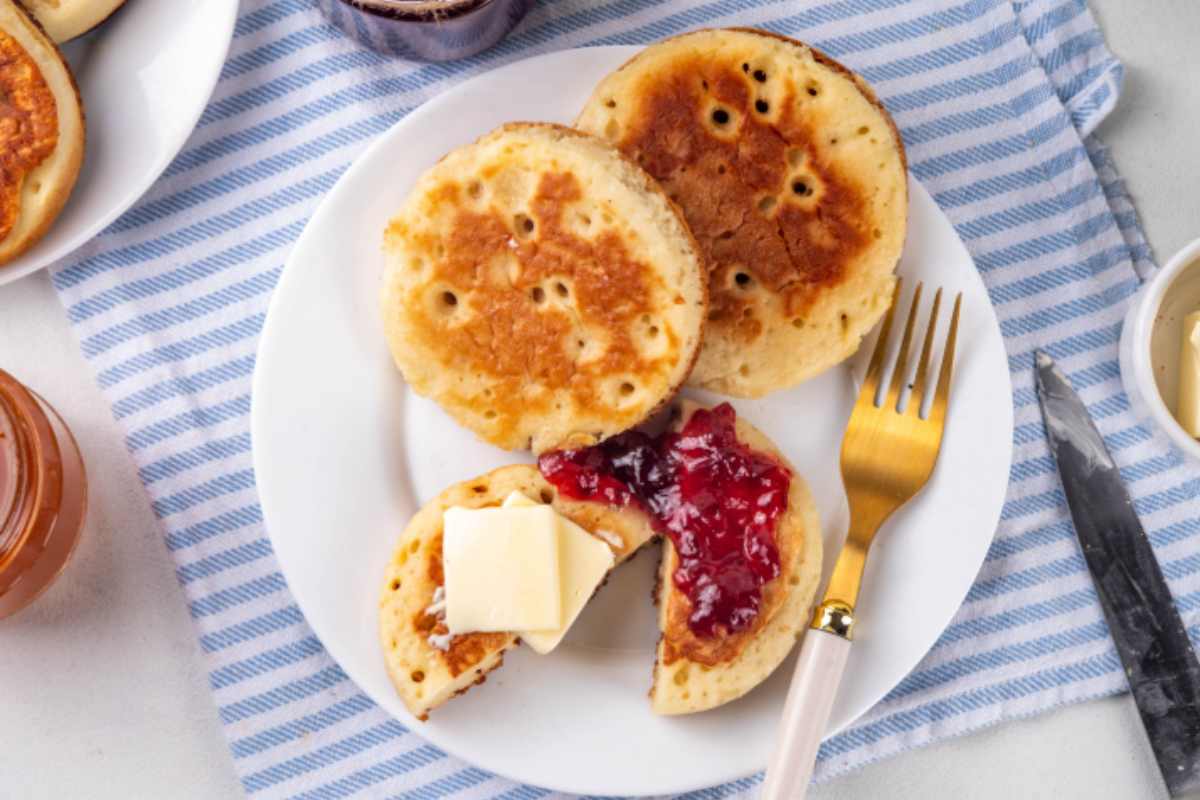 crumpets inglesi con confettura